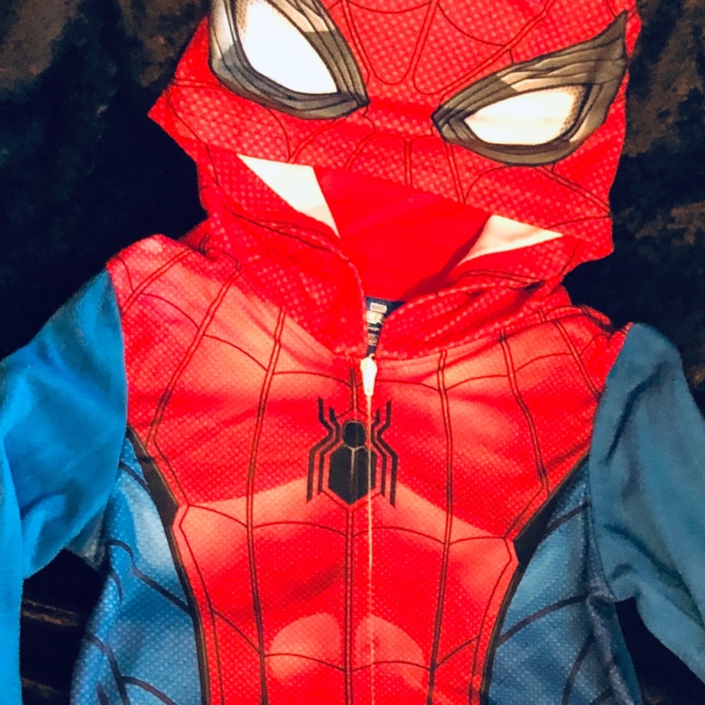 SPIDERMAN KIDS HOODED ONESIE SZ10